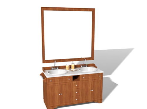 Wooden Bathroom Vanity Cabinet