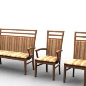 Wood Chair Sofa Set Furniture