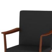 Brown Wood Leisure Armchair Furniture