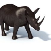 Rhino Carving Sculpture Animals