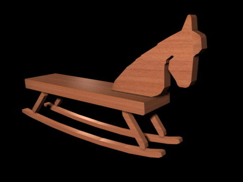 Old Wood Rocking Horse Chair Furniture