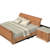 Wood Furniture Sleigh Bed