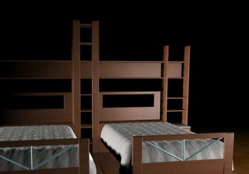 Wood Furniture Twin Beds For Kids Room
