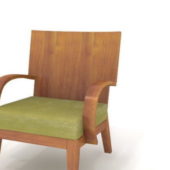 Wooden Back Armchair With Cushion Furniture