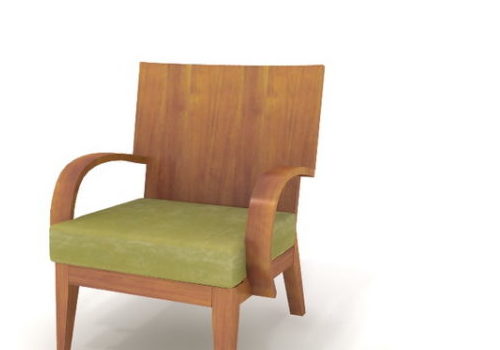 Wooden Back Armchair With Cushion Furniture