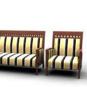 Elegant Wooden Settee Sofa Furniture