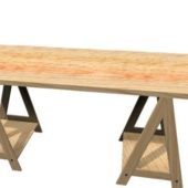 Wooden Workbench Table