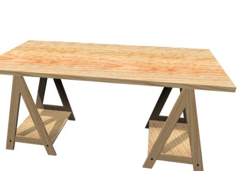 Wooden Workbench Table