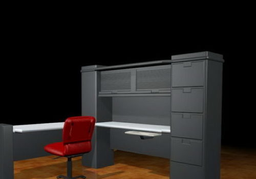 Workstation Desk Furniture With Cabinet