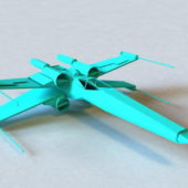 Lowpoly X-wing Starfighter Spaceship