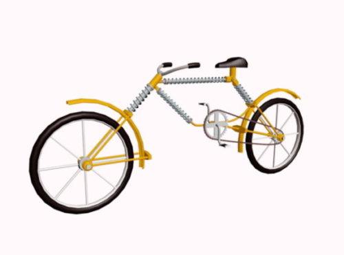 Modern Yellow Low Bicycle