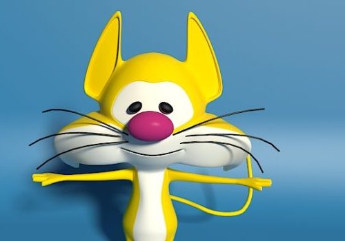 Yellow Cat Cartoon Character