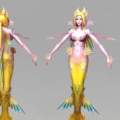 Yellow Mermaid Game Character