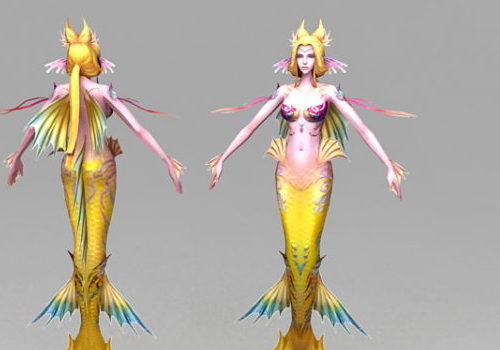 Yellow Mermaid Game Character