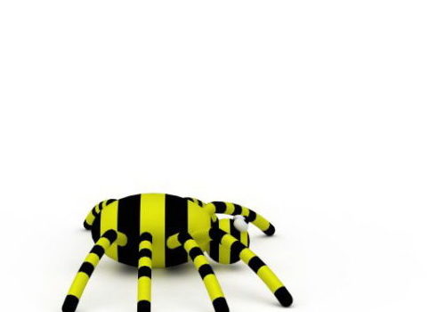 Yellow Black Spider Toy Animals