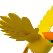 Cartoon Yellow Bird Animals