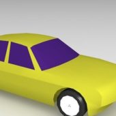 Yellow Lowpoly Car
