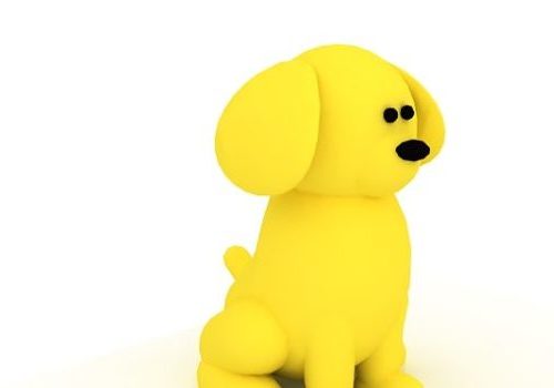 Cartoon Toy Yellow Pet Dog Animals