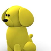 Yellow Dog Toy Cartoon Style | Animals