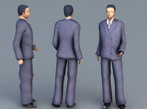 Young Businessman Man Character