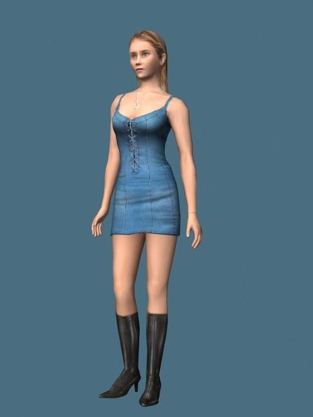 Young Sexual Girl Standing Rigged | Characters