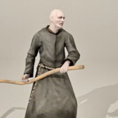 Character Zombie Friar Monk