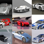 10 Featured Sports Car Free 3D Models – Ferrari, Lamborghini, BMW, Peugeot