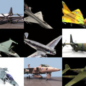 10 Military Aircraft Free 3D Models – WW2, Bomber, Mig, Jet Fighter Plane