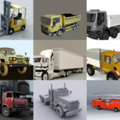 15 Truck 3D Models Free – Cargo Truck, Fire Truck, Construction Truck