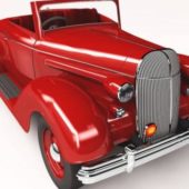 Red Classic Car 1936 Chrysler Airstream