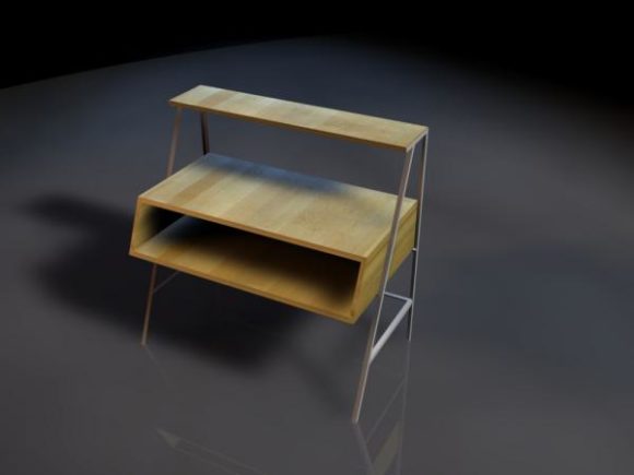 Vanity Table With Wooden And Aluminum Frame