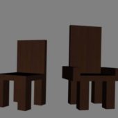Lowpoly Wood Chairs