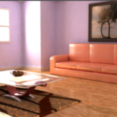 Leather Sofa Modern Living Room
