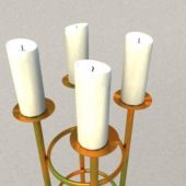 4 Post Candle Lamp