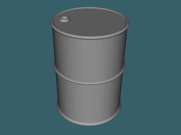 Low Poly Oil Barrel