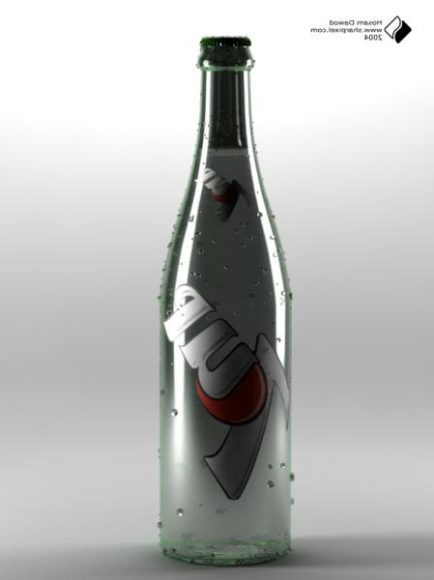 7up Soda Glass Bottle