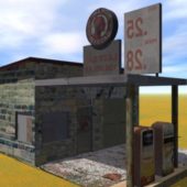 Abandoned Gas Station Building