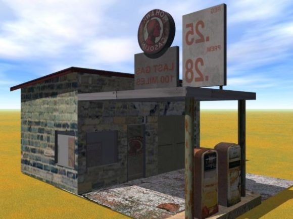 Abandoned Gas Station Building