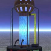 Alien Scifi Machine Tower