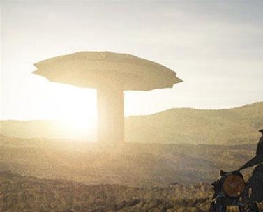Alien Tower With Landscape