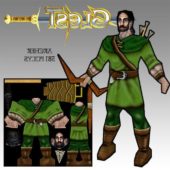 Medieval Archer Warrior Game Character