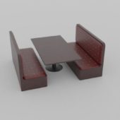 Restaurant Leather Bench Chair