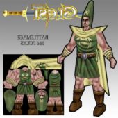 Medieval Battle Warrior Game Character