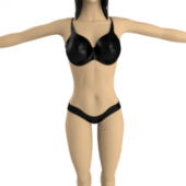 Low Poly Bikini Woman