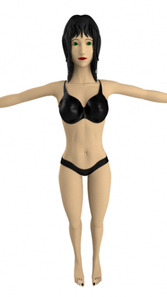 Low Poly Bikini Woman