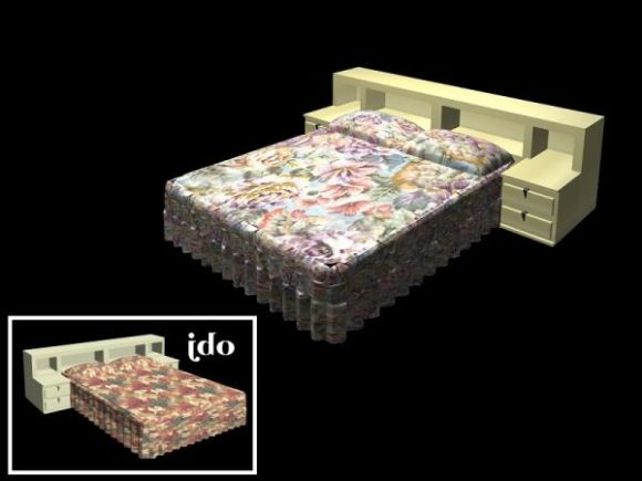 Bed Furniture With Vintage Cover