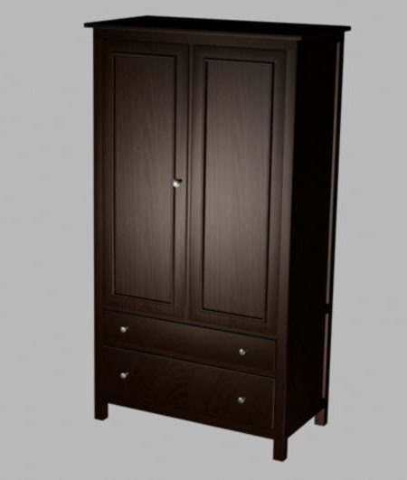 Black Wood Closet Furniture, Closet 3D Model - .3ds, .Max, .Obj ...
