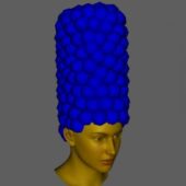 Blue Hair Man Character
