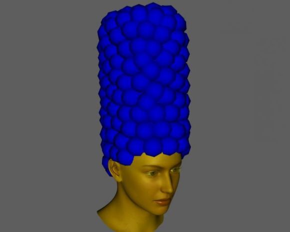 Blue Hair Man Character