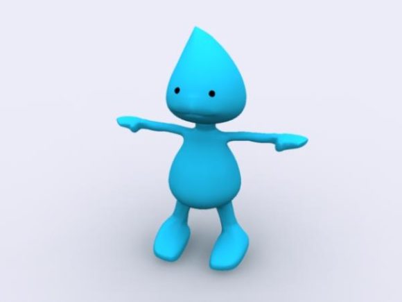 Cartoon Character Water Shape